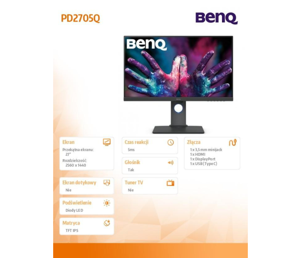 BenQ PD2705Q czarny - 581681 - zdjęcie 6